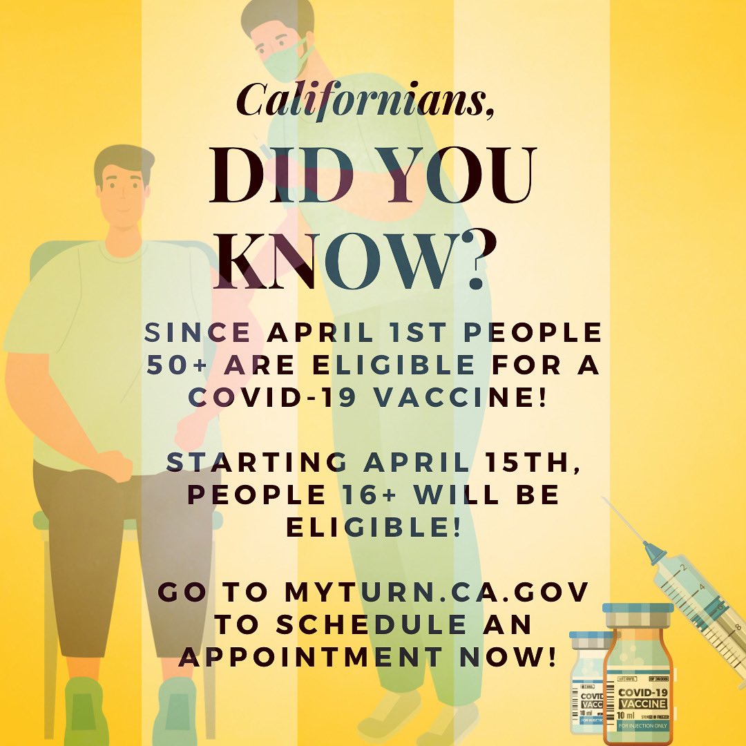 Go to myturn.ca.gov to schedule your COVID-19 vaccination appointment! #CEPSaturday #latepost #fresno #COVID19 #vaccine