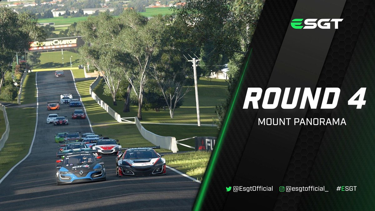 #GT3 | Time for some Easter action... 🥚 

One of the more difficult tracks in the calendar, Mount Panorama is here to provide a challenge for our drivers! Let’s see who comes out first!

⏰ 7:00 PM UTC
🎮 GT3 Series - Round 4
🇦🇺 Mount Panorama

#ESGT | #GTSport | #Simracing