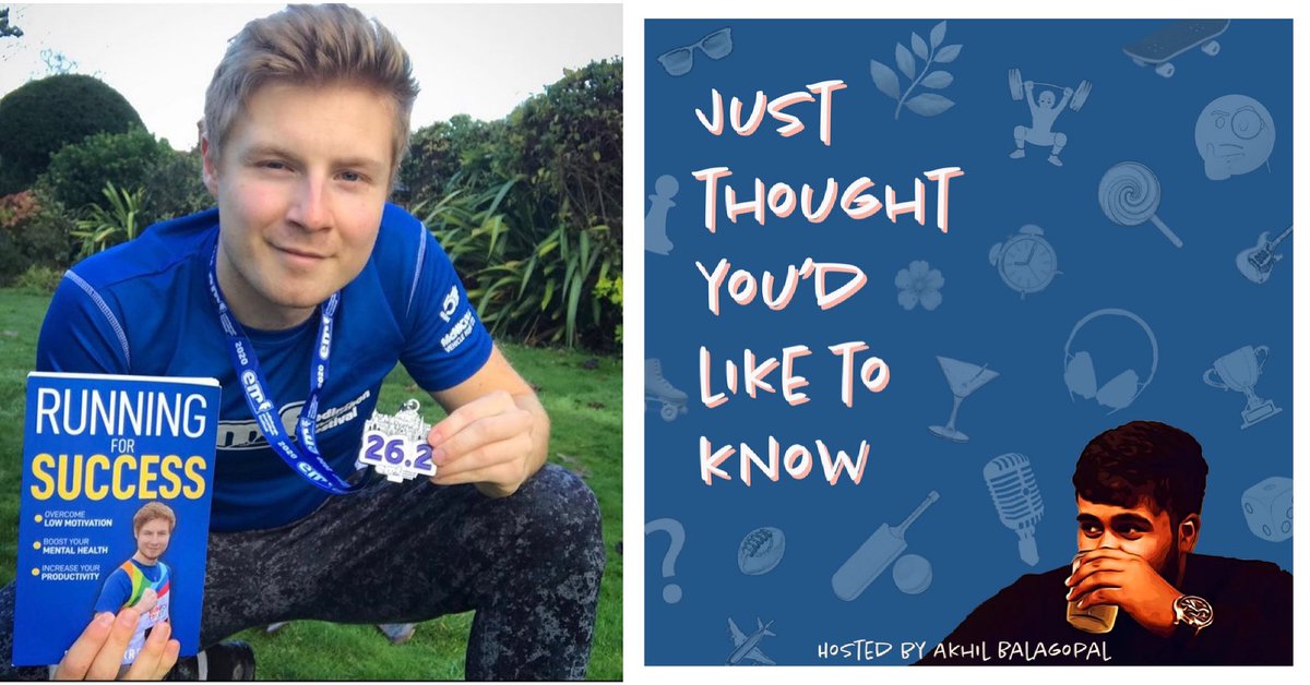 Delighted to have been joined by the author of #1 Best Seller ‘Running for Success’ @ellisjwarren! We discuss overcoming low motivation, boosting your mental health and increasing your productivity! Listen to see how you can win a free copy &amp; a bottle of Prosecco 👀