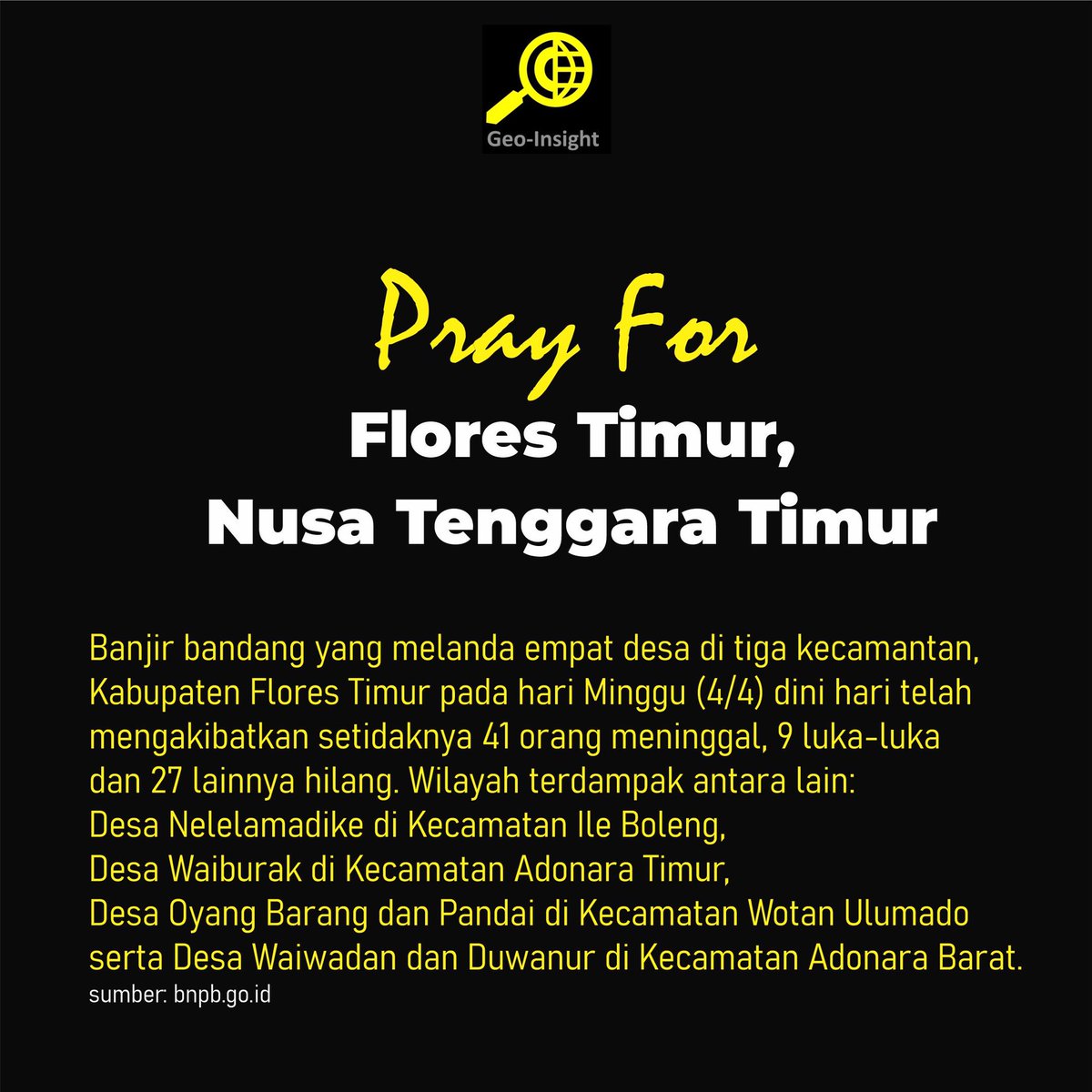 Geoinsightid's tweet photo. #prayforNTT https://t.co/mXxuQNJn9W
