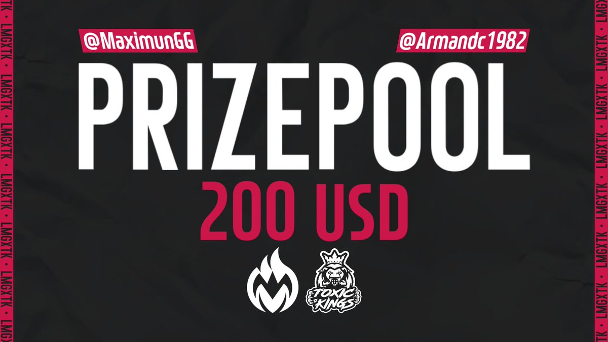 ¡PRIZEPOOL! | #WildRift

Esta nueva edición de la LMG tendrá ¡200$ EN PREMIOS!

¡Agradecemos a @MaximunGG y a <a href="/armandc1982/">armando cruz cruz</a>!

Sigan atentos a las próximas publicaciones. 👀

<a href="/ToxicKings_/">Toxic Kings</a> @ToxicKingsWR
#WeAreLMG #LMGxTK