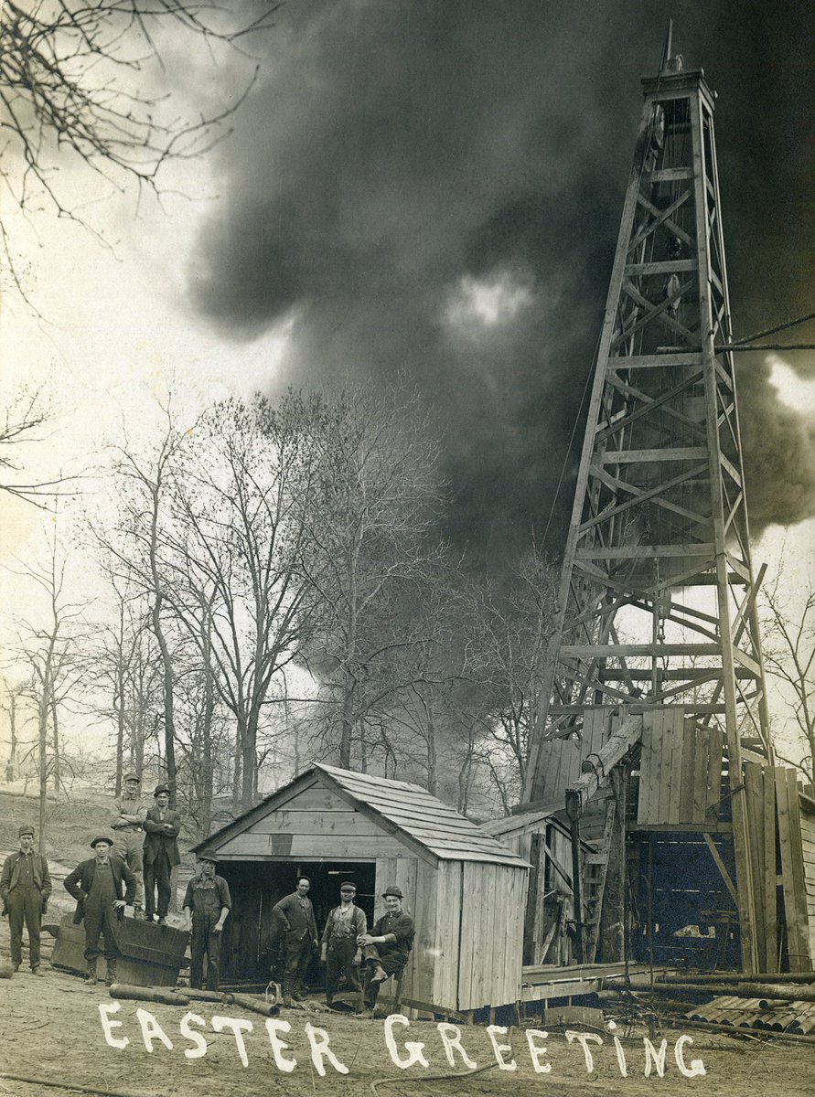 okhistory's tweet photo. Well, this might be the most unique “Easter greeting” in our archives! – Postcard from Drumright, Oklahoma, c. 1914 ↖️ Click image to expand

(Devon/Dunning Petroleum Industry Collection, OHS) #Easter #Postcard #Drumright #Oil #OilField https://t.co/5Cy2aRjbDM