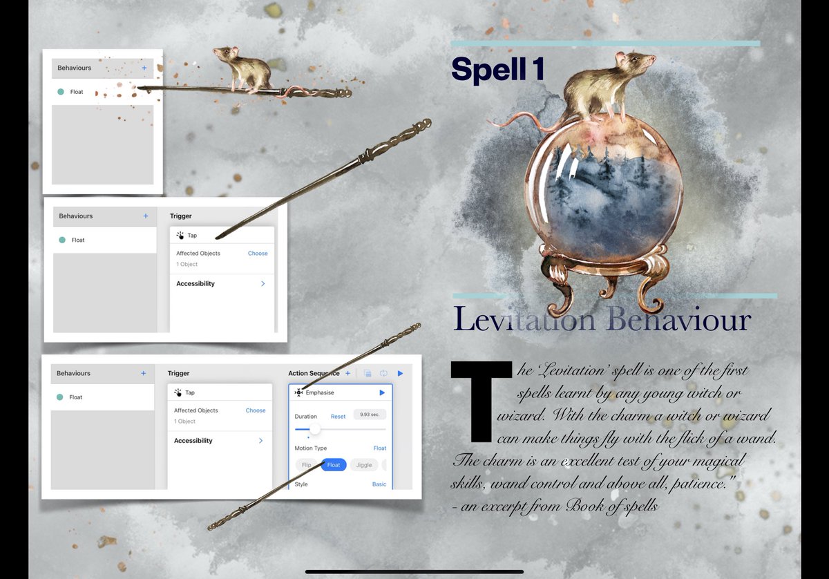 PaulHamilton8's tweet photo. Not sure how to introduce your students to #AR How about through a book of magical spells. Free iBook. https://t.co/xYqcgfrSZW Contains 5 spells with 5 short video tutorials. Easy to follow. Students got iPads? This is the perfect resource. #aroniPad @AppleEDU https://t.co/ggRewfuLwn