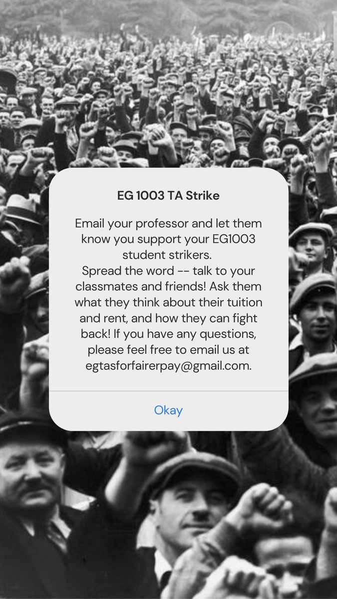 EGTAs4FairerPay's tweet image. For 2 years we have negotiated with the EG department for fair pay and better working conditions. In response to this intransigence, we voted to strike this week. EG1003 works because we do — it’s time our professors understand this too. #StrikeOnEG