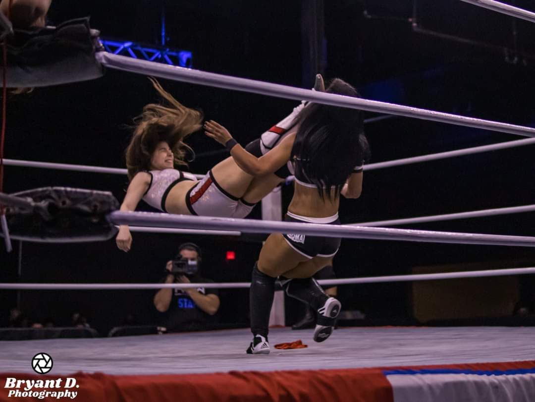 BryantDM88's tweet photo. #RealityofWrestling Episode 303 @dannibeeokc &amp; @_RebelBuddhist vs. @TheRokC_ &amp; @RookieJen 

https://t.co/YJa9Njs3Qd https://t.co/eZCSI7giHG