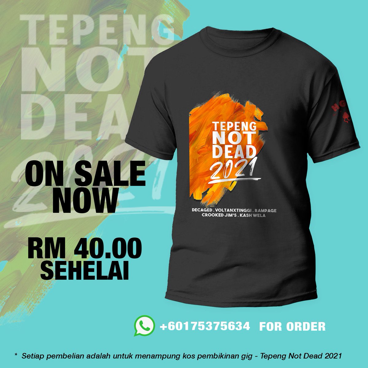 ambourjohn's tweet photo. LIVE GIG - TEPENG NOT DEAD 2021
at @DplazeCafe #Taiping #PERAK ft. #Decaged, #VoltanXTinggi #RampageHC @Crooked_jims
#KashWela
SUNDAY April11 5pm
TICKETS HERE : +6013 634 0037
#HariGigKebangsaan @twt_muzik @MalayaRoll https://t.co/GXnbixN1SH