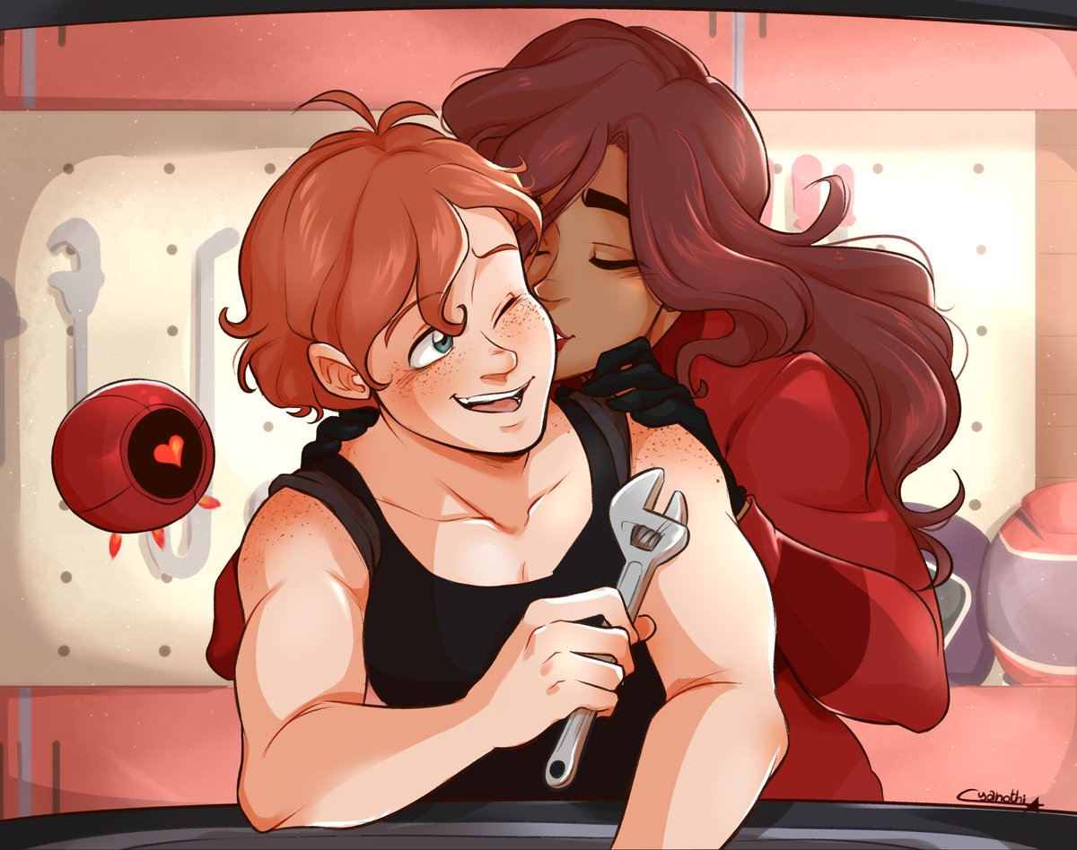 Trying to overcome the artblock with some Carmivy fluff 🧡❤️

#Carmivy #CarmenSandiego #carmenxivy