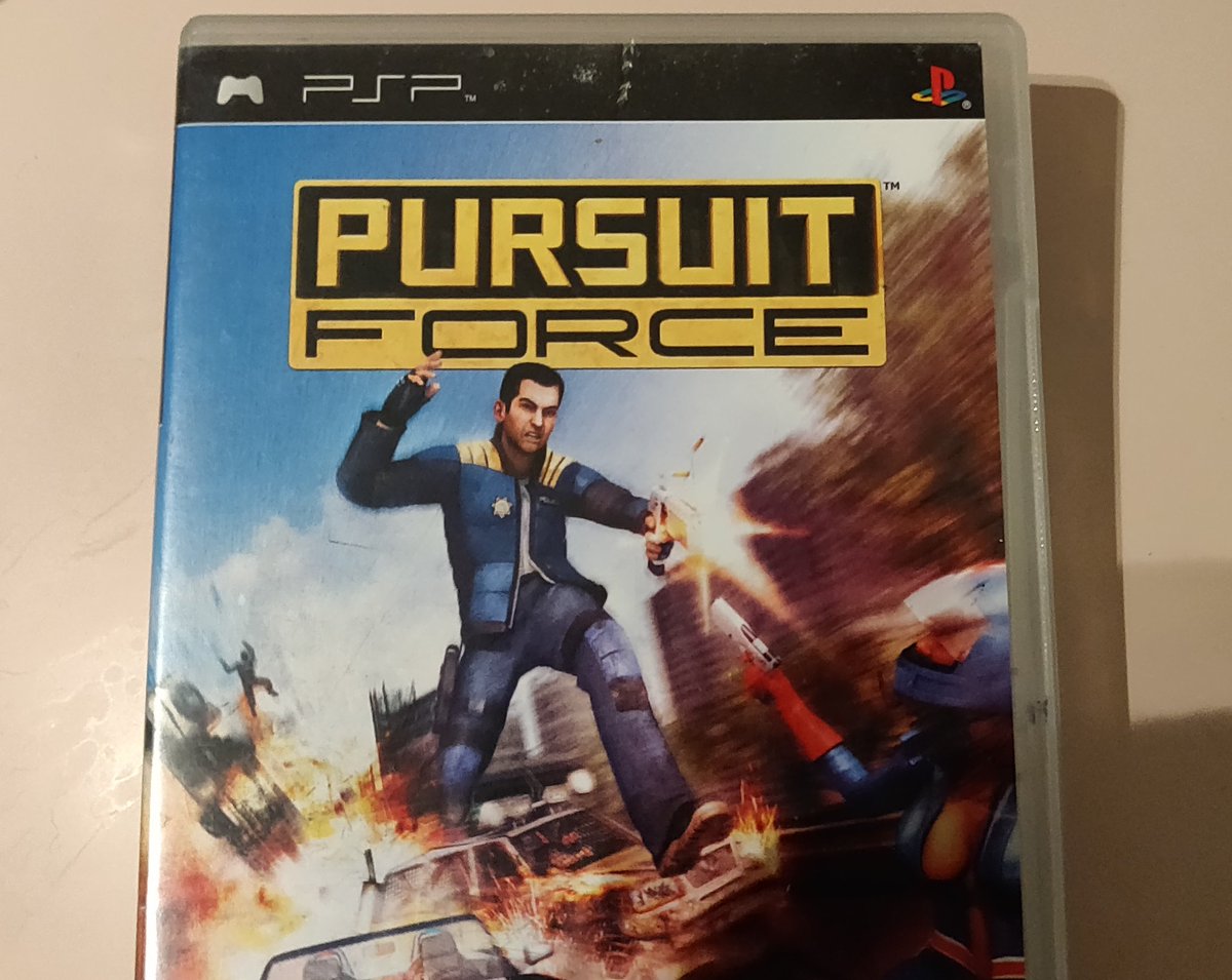  #100Games100DaysDay 74/100: Pursuit Force ( #PSP, 2005)A fantastic PSP launch title.Perfect for pick up and play sessions - It's big dumb fun, a hybrid of Die Hard and GTA type violence.