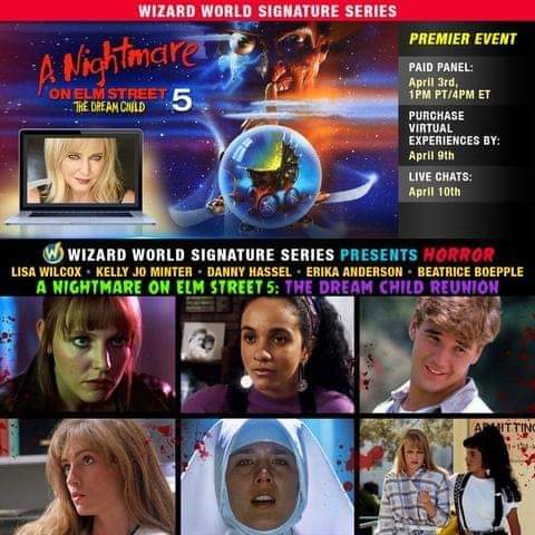 FANEXPOHQ's tweet image. Live Chats, Photo Ops, Recorded Messages &amp;amp; Autographs w/  @LisaWilcox1  #KellyJoMinter #DannyHassel #ErikaAnderson &amp;amp; #BeatriceBoepple are still available!

🎟️👉wizardworld.com #WizardWorld #WizardWorldHorror #HorrorSignatureSeries #NightmareOnElmStreet #DreamChild