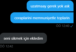 bAnA buNDn olD evet amk