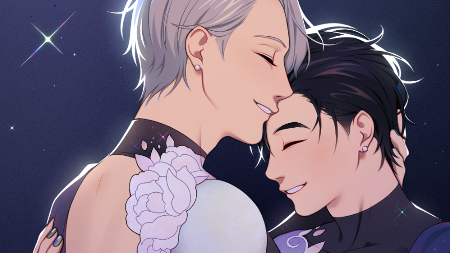 nianesk's tweet photo. preview of my piece for @YOIPrideZine!🌈 https://t.co/aAye4XrN43