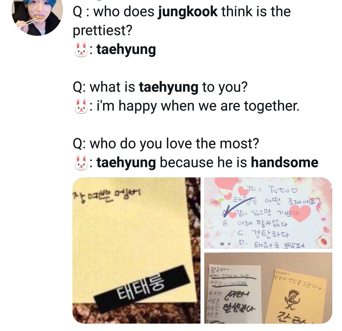 Babyboyodi's tweet photo. @heehee01_01 @kthdolIs Hummm Taehyung said it for the first time but your favorite always says
 😂😂😂😂😂😂😂😂😂😂 https://t.co/rvAQTsIH4j
