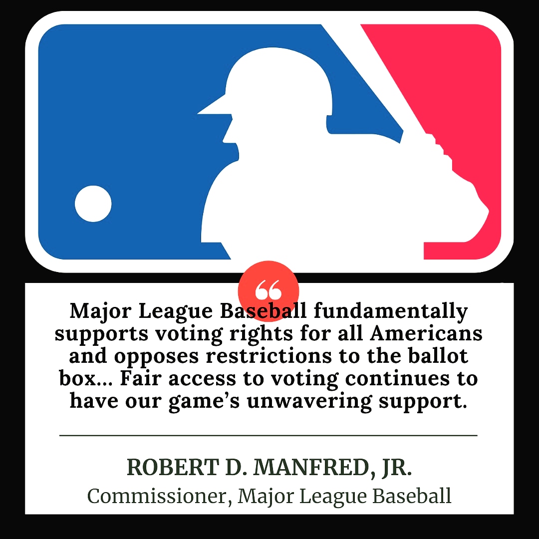 StreamlineGA's tweet photo. Kudos to #MLB!!!! Brian Kemp, you are a bigot, heartless, redneck, Trump supporting, racist who HAPPENS to be the Governor our state of Georgia!!! You will lose this fight you are trying to initiate against minority voters,  BLACK voters in particular, in the state of Georgia! https://t.co/PPFnz0a2dt