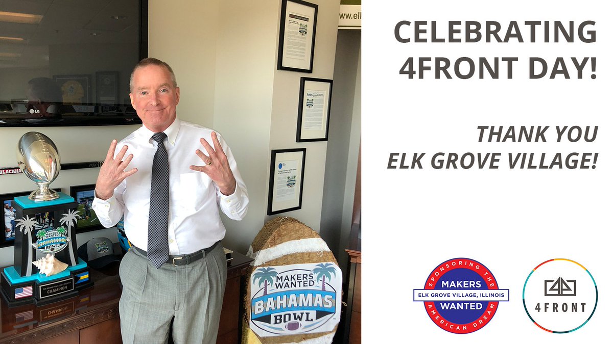 A few more #4FRONTDay celebrations as we wrap up the day. Next is from our friends at <a href="/EGVBusinessPark/">Elk Grove Village IL</a>!

“Elk Grove Village is pleased to be celebrating the creativity &amp; dedication of our partners at 4FRONT on this special day!" - Mayor Johnson

EGV Work➡️bit.ly/3cNGhjz
