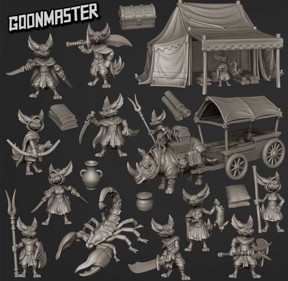 GoonMasterGames's tweet photo. April 2021 Monthly  Release - Fox Folk 🦊

Get the release here: https://t.co/gsyx1Tlht8 

#goonmastergames #foxes #fox #folk #dndminiatures #3dprinting #tabletoprpgs #mini  #bases  #terrain #rhino #scorpion https://t.co/aJud5XaQw5