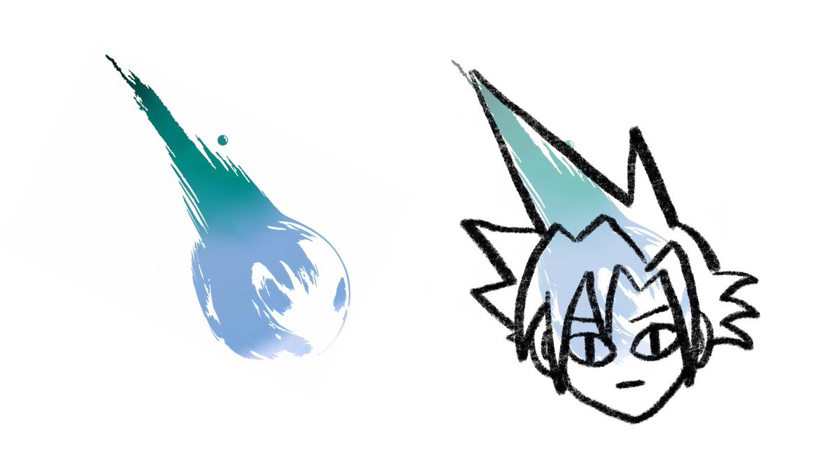 othatsraspberry's tweet image. is cloud's hair supposed to look like the meteor that’s gonna destroy the planet