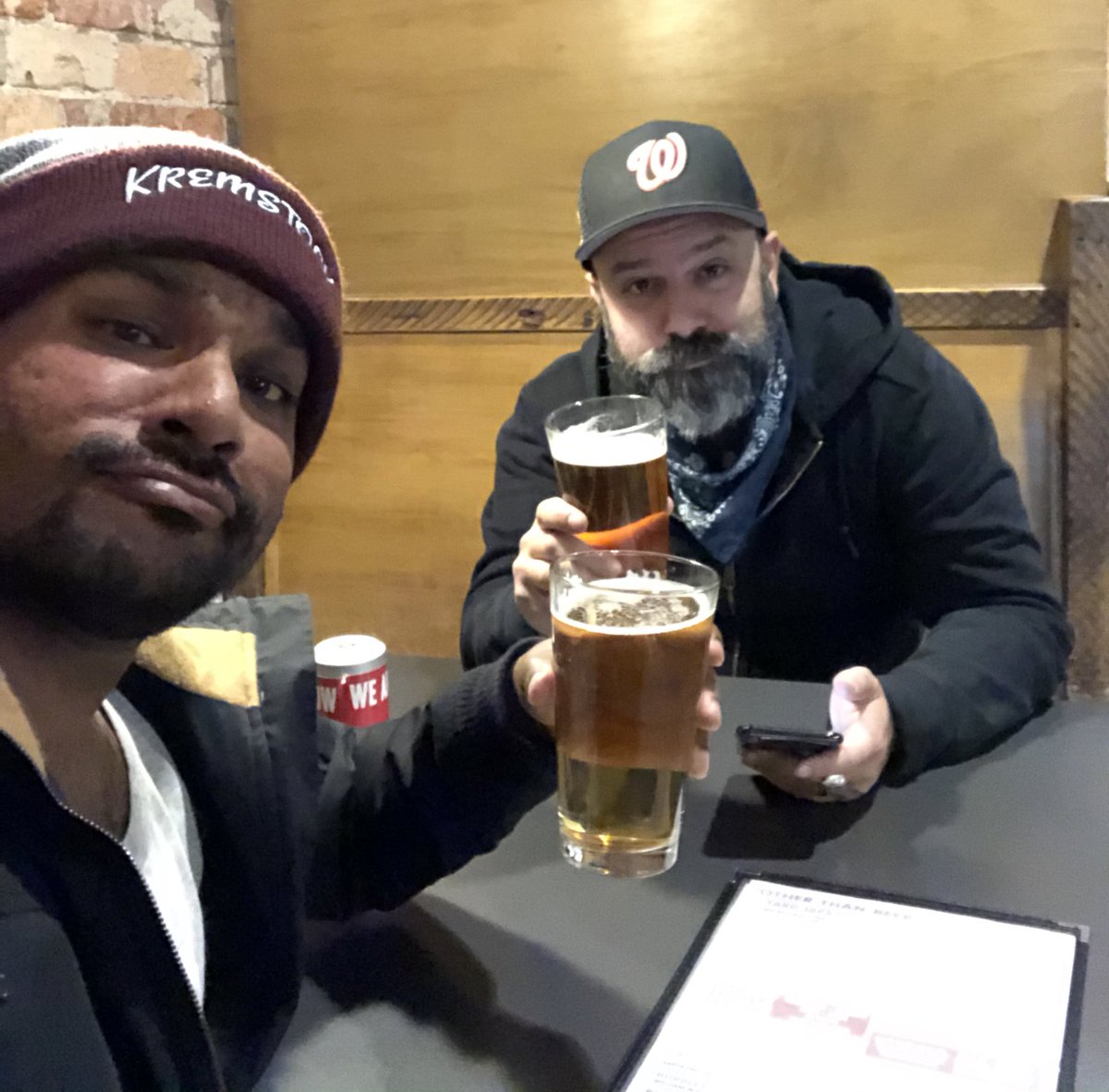 AaronKremen73's tweet photo. S/O &amp; much love to the homie, @WildDudeBeer, for Venmo-ing me so we could get a round of beers last night while on our cross country trip 🍻@Filmpunk https://t.co/GmX6jRe8nb