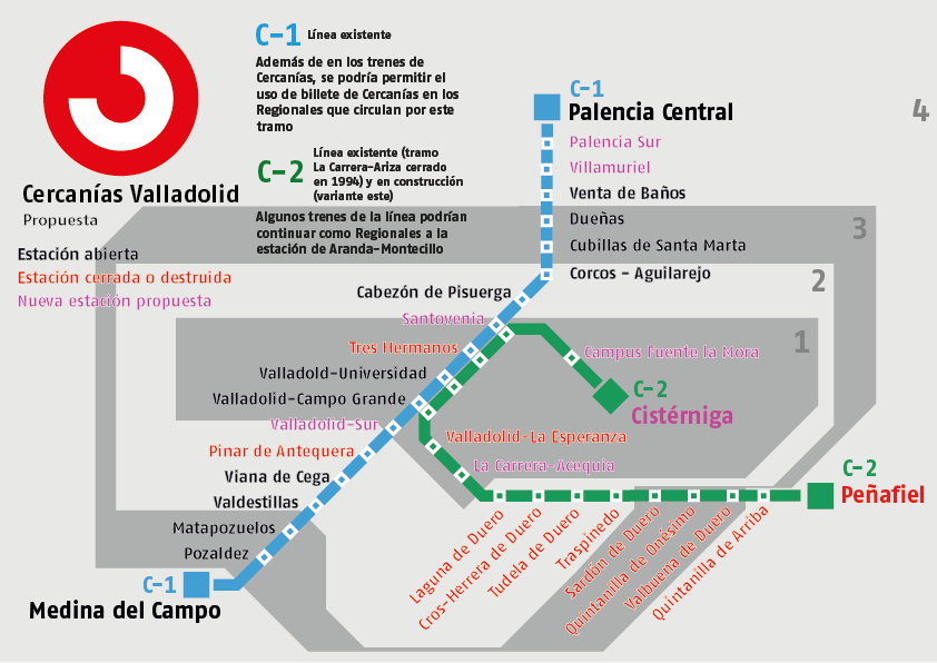 EGuadiato's tweet photo. Propuestas para una red de Cercanías en Valladolid
@ValladolidFerro @asvafer @roberttovill @ReaperturaV_A @coordinatren @Transxte https://t.co/2kP2FqRhul