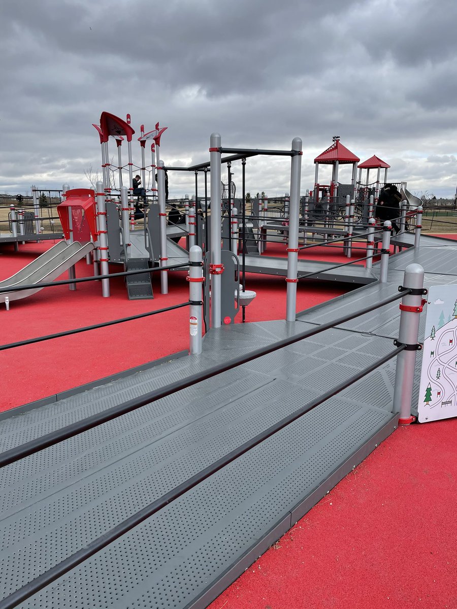 There is an inclusive playground in Clareview (deep north side) and it’s such a great addition to the city. It’s accessible to children and adults in wheelchairs, so everyone can play! 

My niece is in a wheelchair so now she can come here and play with her brothers. 💙 #yeg