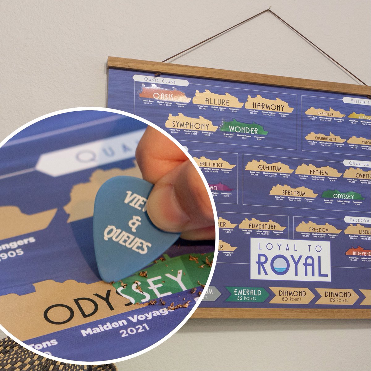 ViewsAndQueues's tweet image. We made a poster for Royal Caribbean fans to scratch off each ship they’ve sailed on! 

Check it out: 
etsy.com/listing/984490…