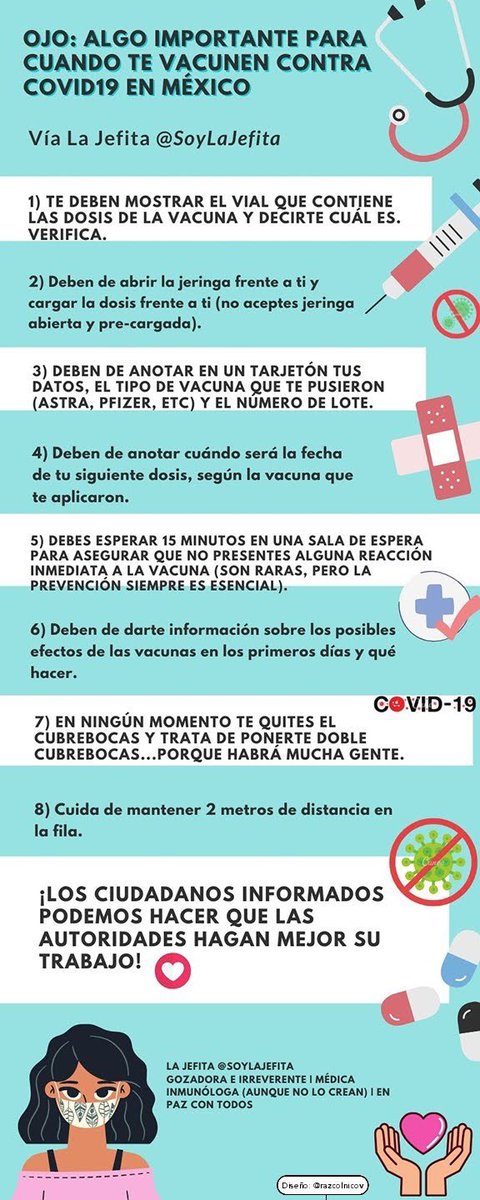 DeniseDresserG's tweet photo. Ojo. Información importante para cuando te vacunen contra #COVID19 en México. A vigilar 👇 https://t.co/eA5jGSUOWw