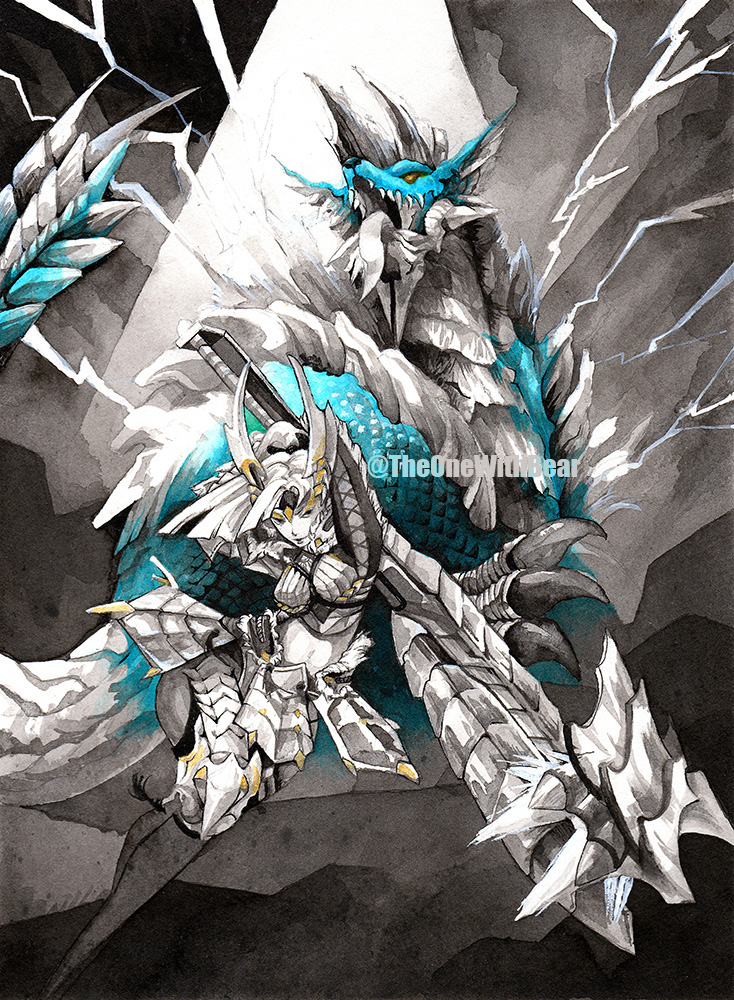 Here are the other 2 #MonsterHunter fanart I did in 2018, Zinogre and Xeno&...