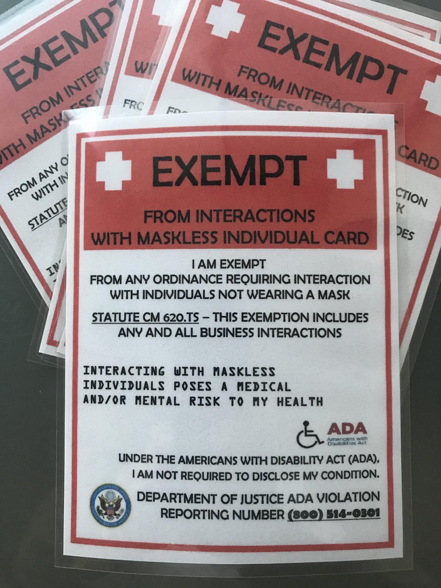 Employees at this restaurant have all been issued Medical Exemption Cards which exempt them from interaction with maskless individuals. 😆😷

If customers try the “I have an official government exemption” thing, well, so does all of the staff here.

Reverse Uno, bitch! 😂