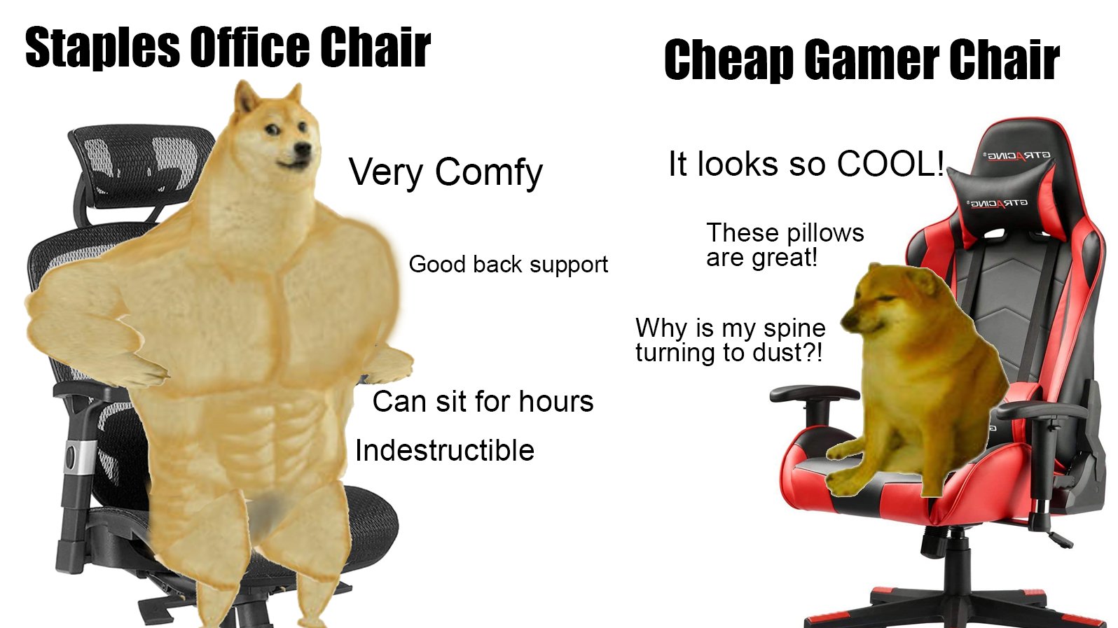 Gaming chair for sale meme sales