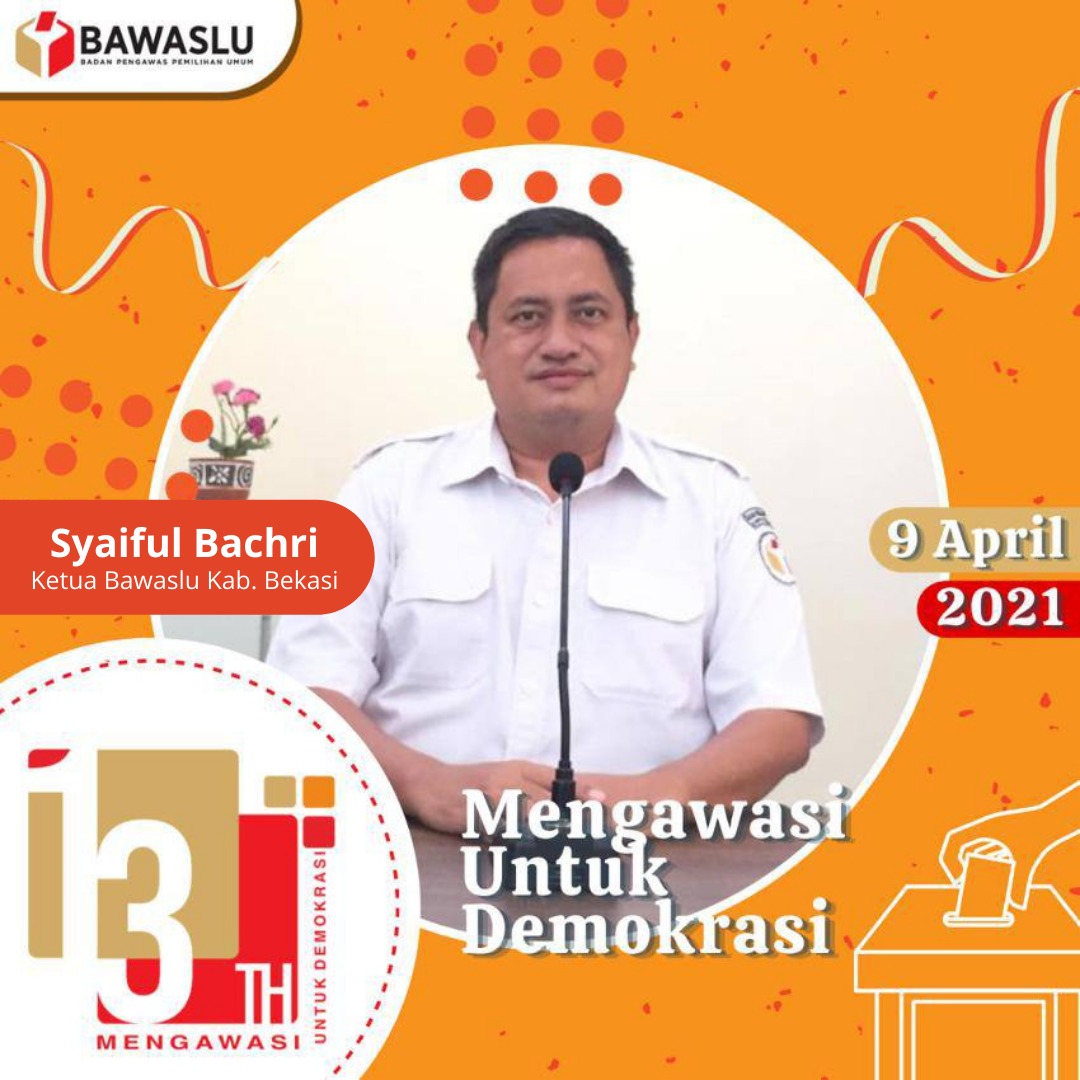 Selamat Ulang Tahun Bawaslu ke 13 Tahun, 9 April 2021

#13thBawasluMengawasi
#mengawasiuntukdemokrasi
#Hut13Bawaslu