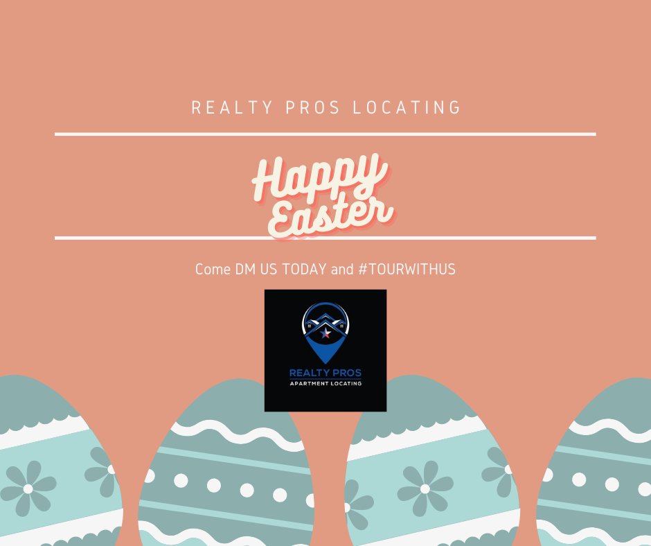 LocatingPros's tweet image. HAPPY #EASTER

WE HOPE YOU HAD A GOOD TIME WITH YOUR FAMILY AND ENJOY THE REST OF YOUR WEEK!

IF YOU NEED OUR HELP LOOKING FOR A NEW LUXURY PLACE TO CALL HOME THEN GIVE US A HOLLER!

#TourWithUs