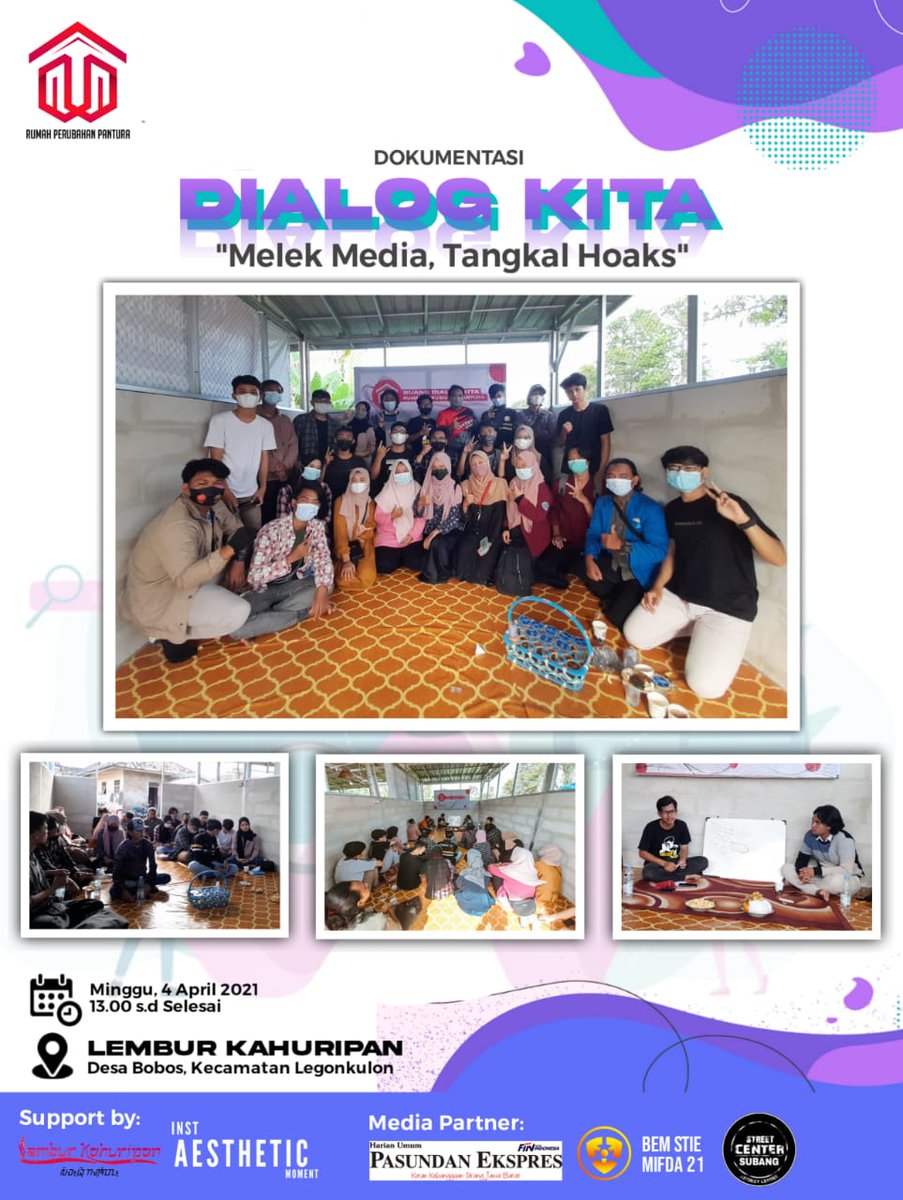 rpp_foundation's tweet photo. [DOKUMENTASI]

Dialog Kita "Melek Media, Tangkal Hoaks".

Sebagai generasi Muda mari sama-sama kita berperan untuk melawan Hoaks.

Ayo Melek Media, Ayo Tangkal Hoaks!

#PanturaMuda
#LawanHoaks
#Dialogkita https://t.co/GXRrkvYKAa
