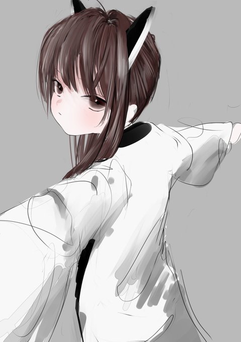 濃い水彩使って慣れ書きしたけど
髪とまつ毛と目書きやすいな
気に入った 