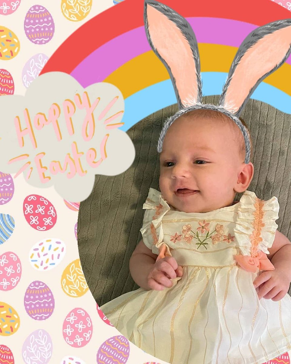 Happy Easter! Little Hazel did lots of eating and sleeping on her first Easter! Hope everyone had a great day with their family 🌞🐣🐰