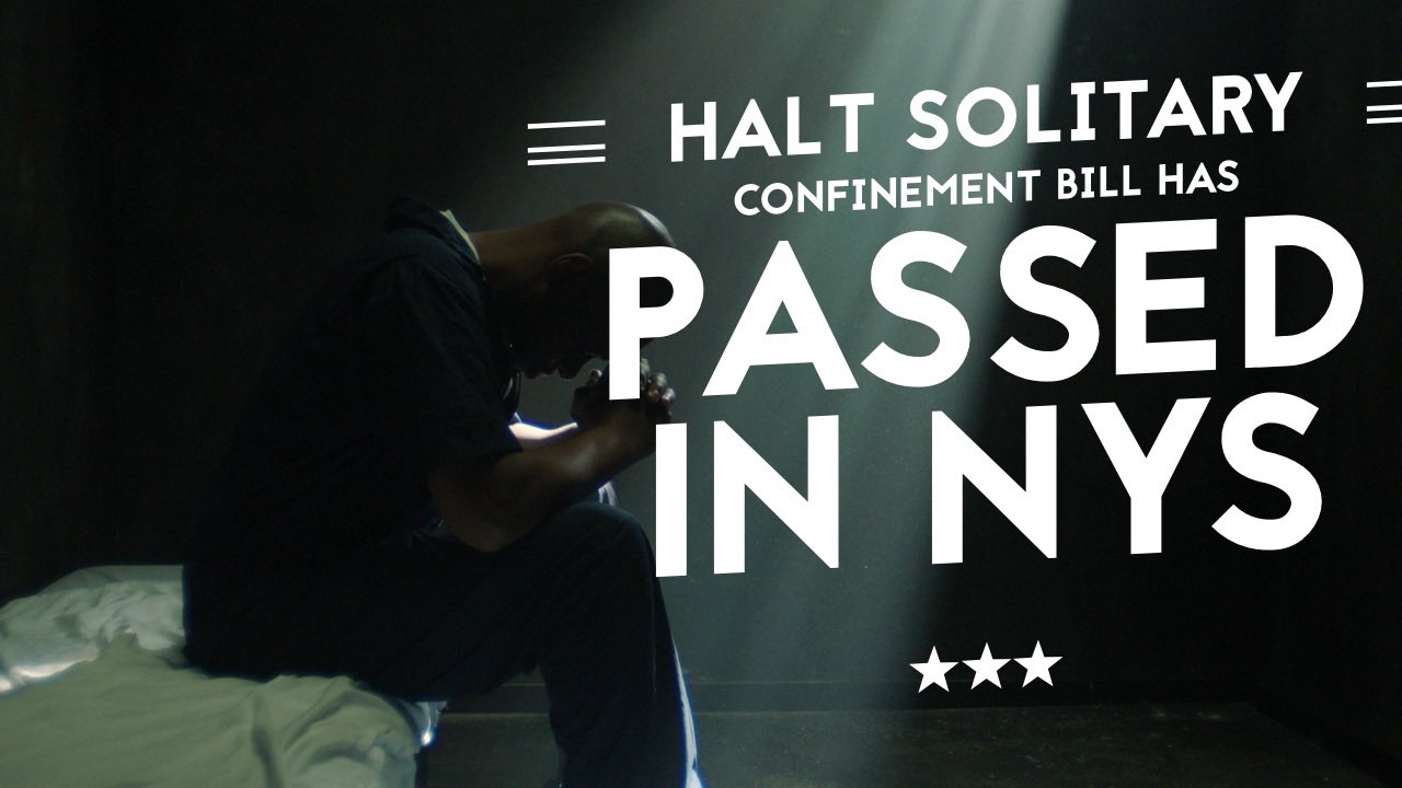 VICTORY! After a long campaign led by survivors of solitary confinement, families with loved ones in solitary, and families who have lost loved ones in solitary, the #HALTsolitary Confinement Act is now law! Next up: #ParoleJusticeNY https://t.co/H3glfz7ssd