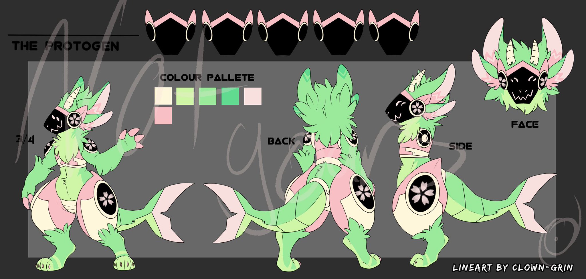 HALO inspired Protogen ref sheet for my partner 🤍 drawn by me ^^. : r/ protogen