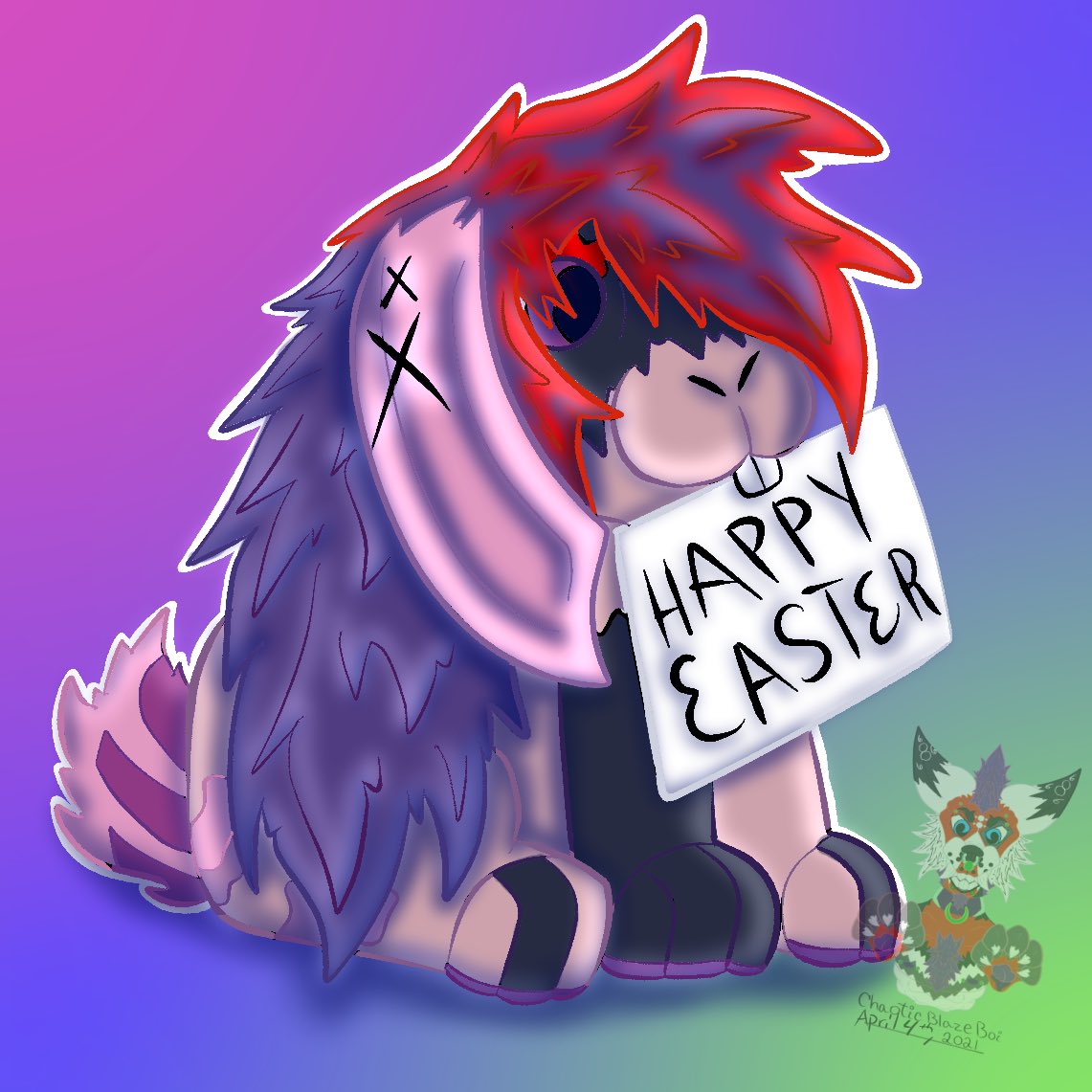 ToxicKhaos666's tweet photo. Nyomiee says Happy Easter
#chibi #rabbit #bunny #furryart #fullboy #fursona #cute #adorable #Easter2021 #linelessart #sketch #doodle https://t.co/CQNLKpfFJa