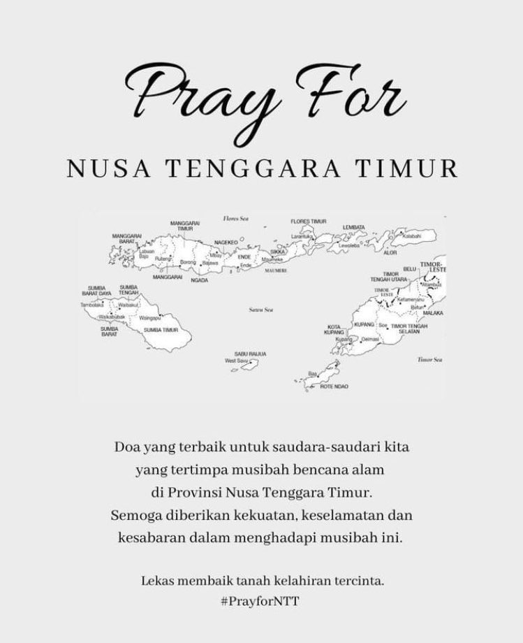 iam_1egend's tweet photo. Lekas membaik negeri baik ini 🌻
@jokowi tolong ya pak gantian rakyat kami di NTT yang bapak hadiri 🌻
#prayforNTT
#inalillahi https://t.co/LviPZtJdq1