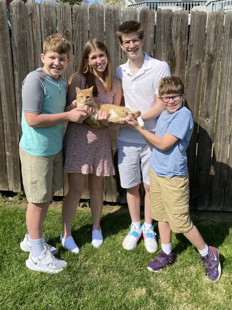 AmyGoohsHard's tweet photo. We hope everyone found some joy on this beautiful day! ☀️ #EasterSunday #Easter2021 #CoronaDiaries #BadBert #TherapyKitty @KMHardman https://t.co/FPTPcSgXMz