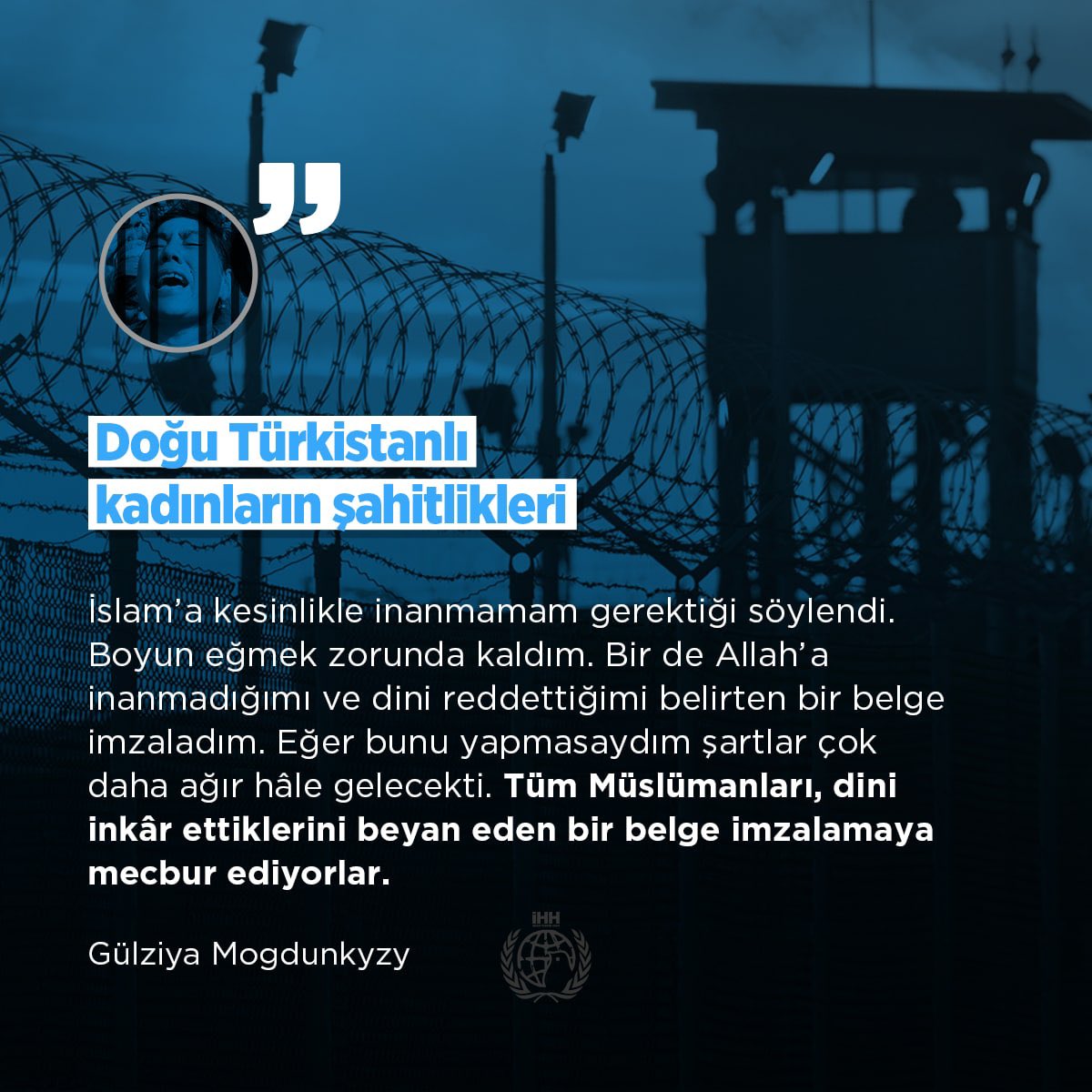 Doğu Türkistan’da
Kan, Gözyaşı, Vahşet Var!
Doğu Türkistan’da Soykırım Var!

Doğu Türkistan’da Çin’in uyguladığı zulüm arş-ı alayı titretiyor

#ŞakaDeğilSoykırım
#NotFoolingButGenocide
Karabulutlara rağmen gökyüzünün maviliğinden asla kuşku duymayıp zulme direnenleri selamlıyoruz