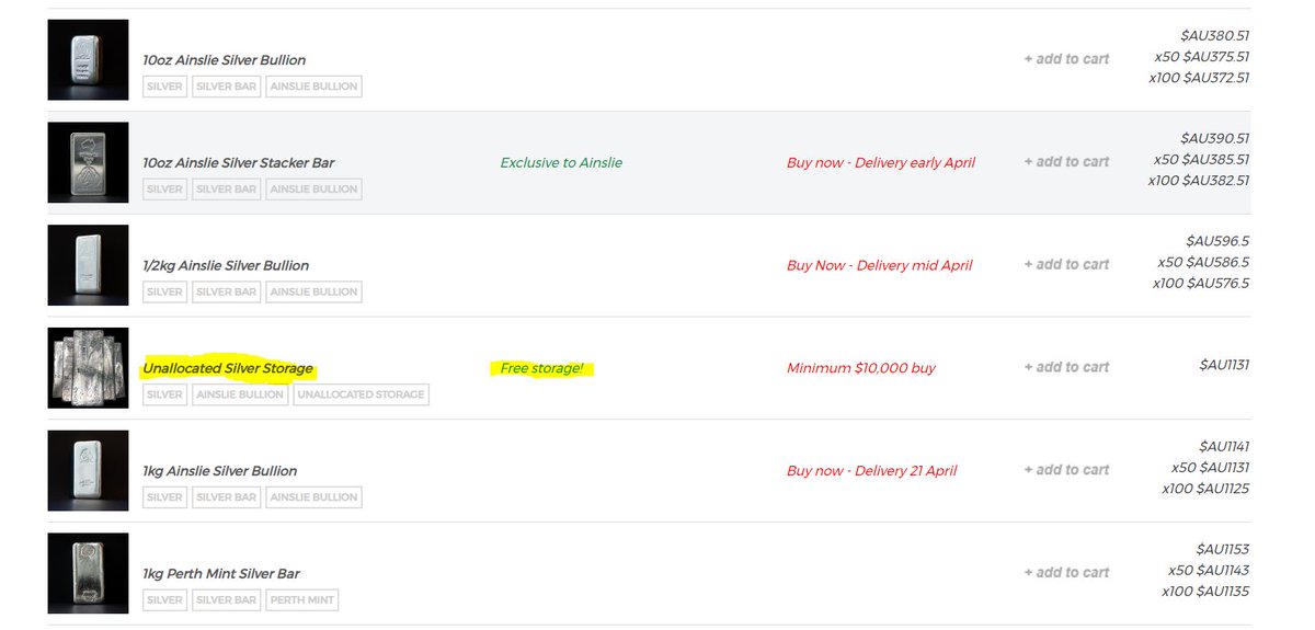 Another unallocated dealer on the #silver #Australia  scam wagon <a href="/AinslieWealth/">Ainslie Wealth</a> liquidate your positions and buy physical, they are leasing the silver and don't have it for delivery #silversqueeze #gold #finance