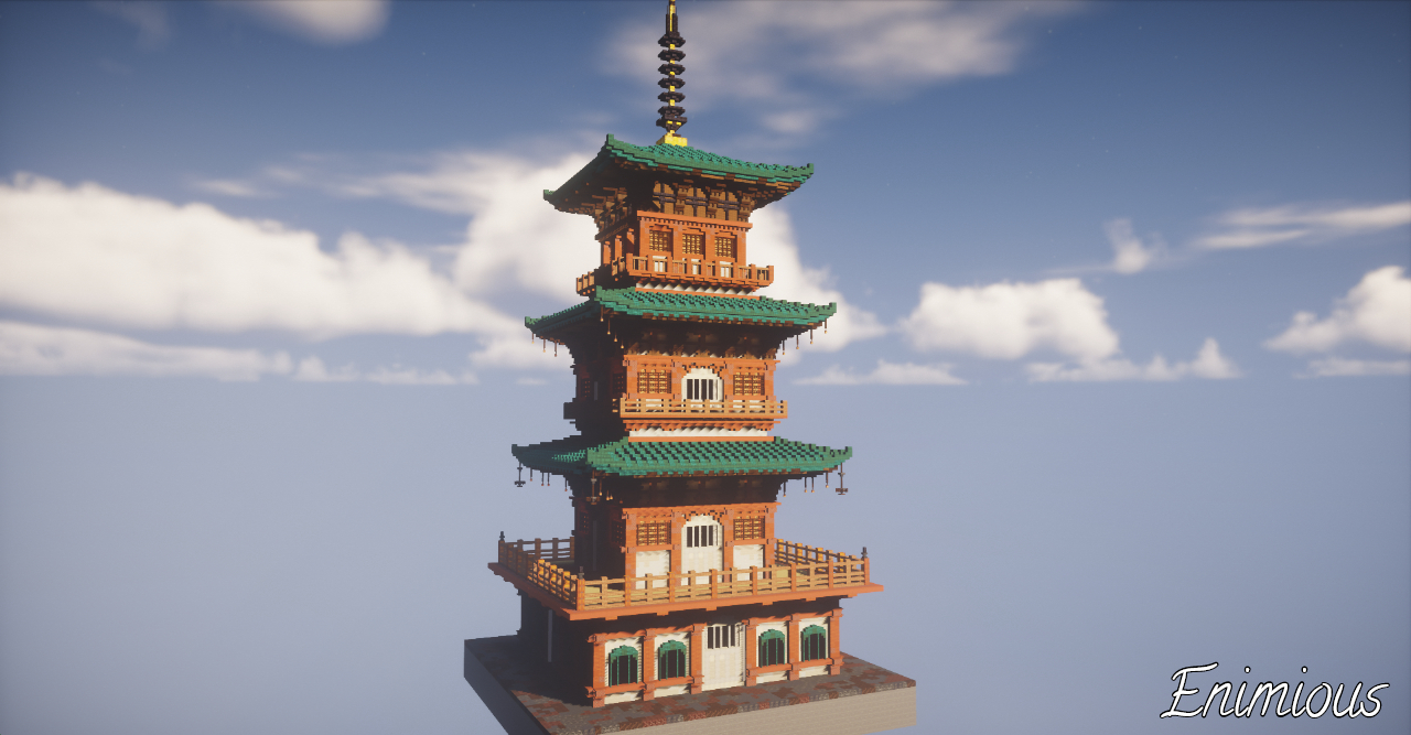 Minecraft pagoda ^^  Minecraft, Minecraft blueprints, Minecraft  architecture