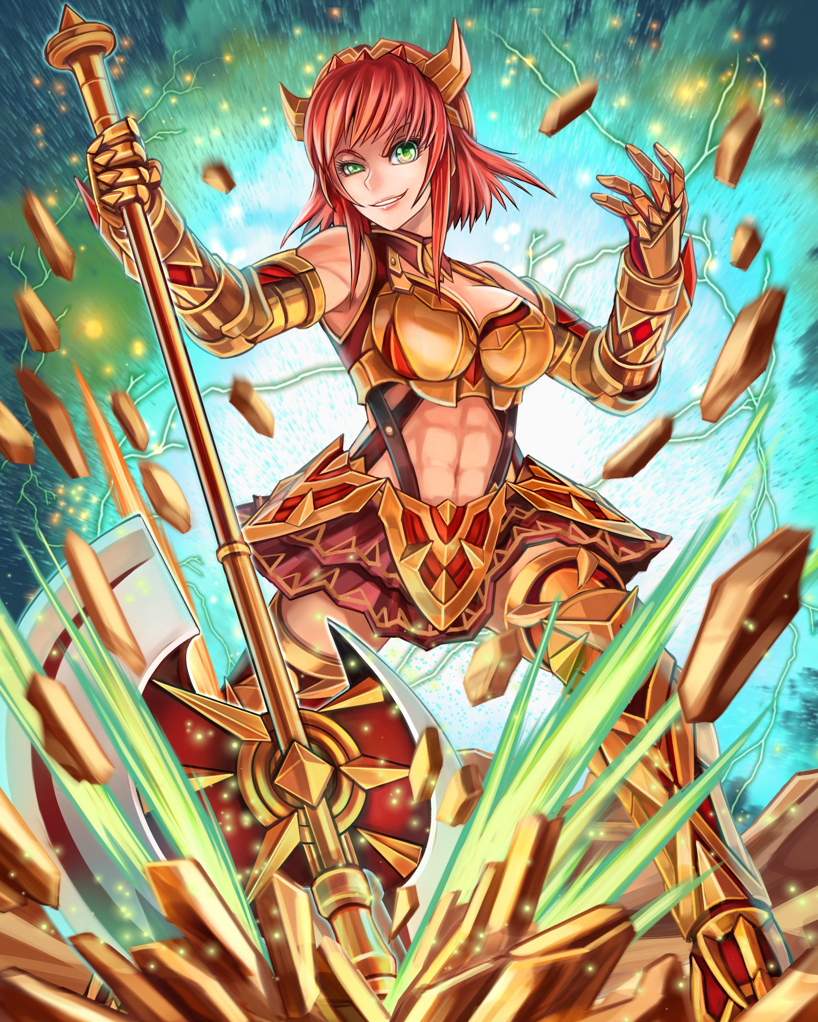 Kakato イラストお仕事募集中 Tcg想定でイラスト描きました 大斧使いのアマゾネス 創作 オリジナル Tcg風 T Co Fqgcxs4u1l Twitter