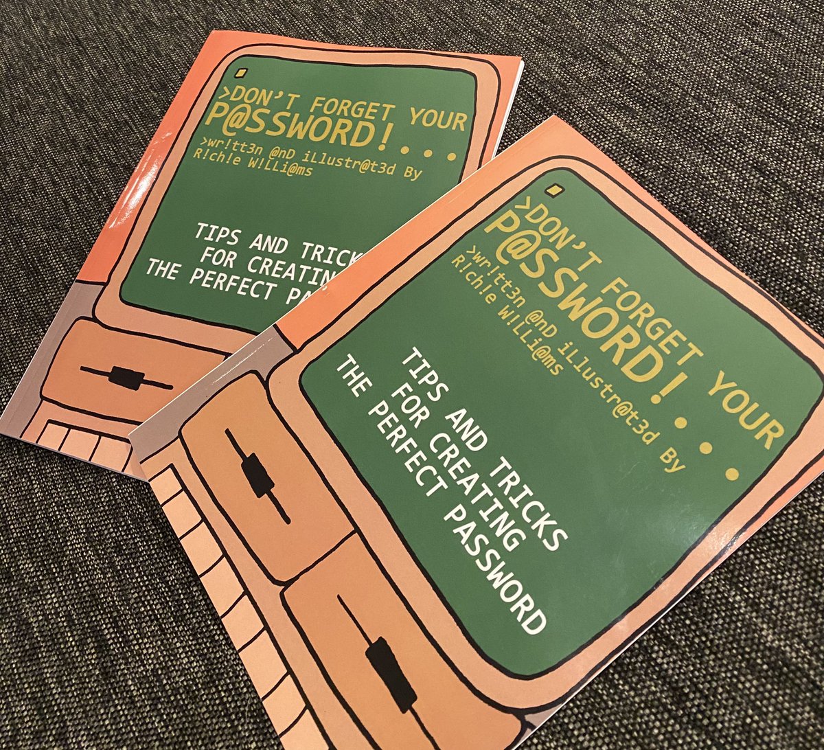 dadSTL's tweet photo. Finally got a copy of my own book! It looks fantastic!!! #cybersecurity #password #books #kidsbooks #netsec #infosec #k12 #edtech #cyber #parenting https://t.co/JN5PGC9Gv8