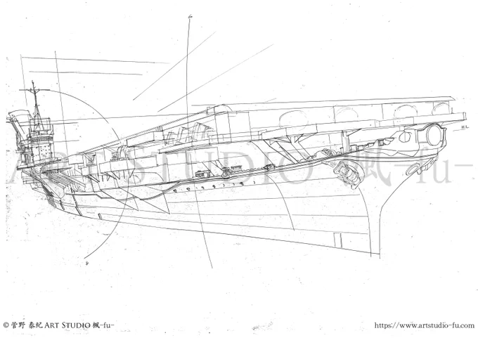【制作開始】#鉛筆画「航空母艦 信濃(仮)」
画集製作時に、更なる作品群を予感させるための予告用として巻末に掲載した「信濃」の線画(未完成)を作品として本格的に手掛ける時がようやく来ました。
まずは線画としてきちんと仕上げなければ…
#鉛筆艦船画 #菅野泰紀 #航空母艦信濃 