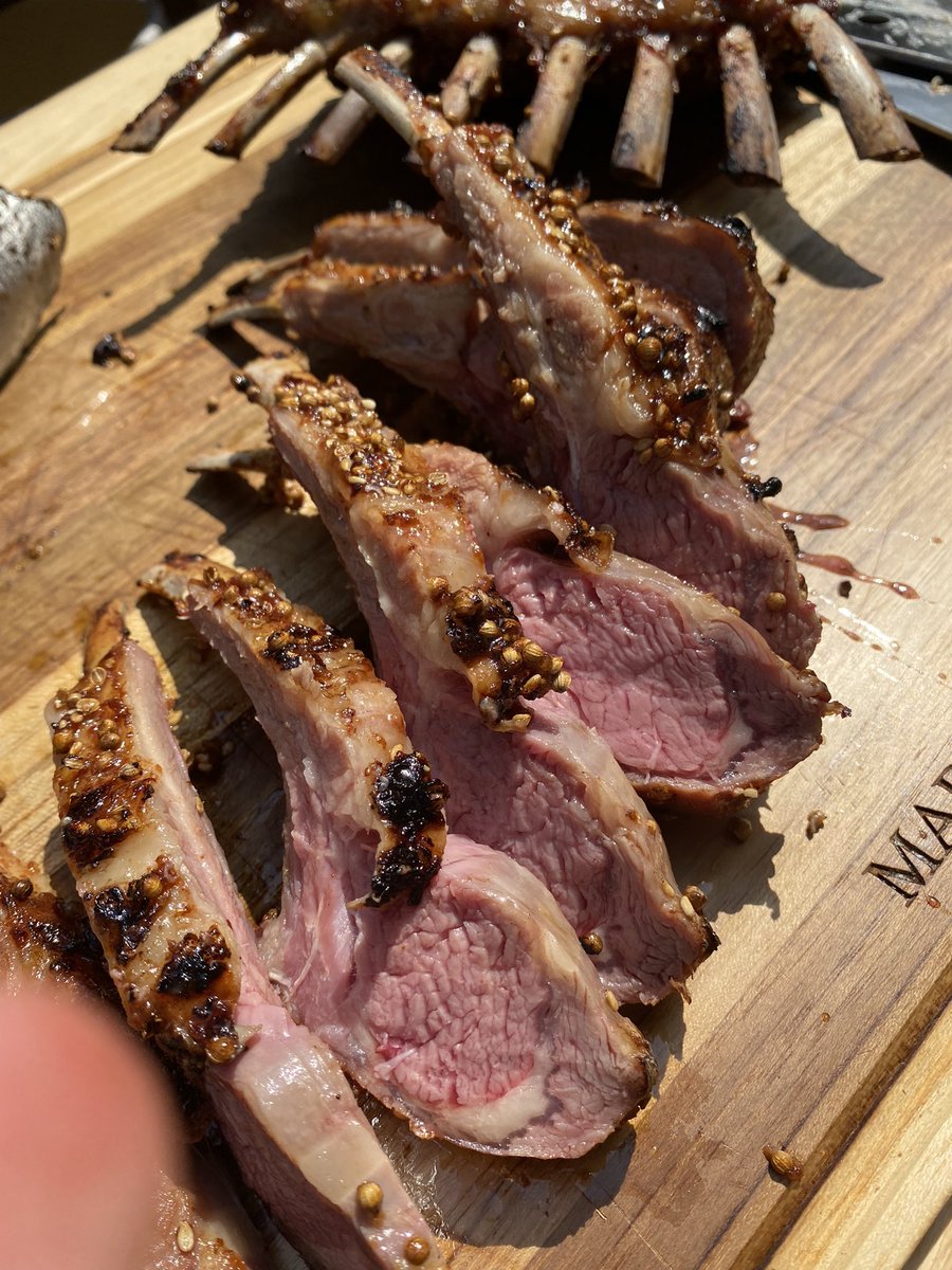 naphat's tweet photo. ‘Heavenly’ rack of lamb from #flavorsofthesoutheastasiangrill by @SheSimmers for Easter brunch! https://t.co/6biukSm8pG