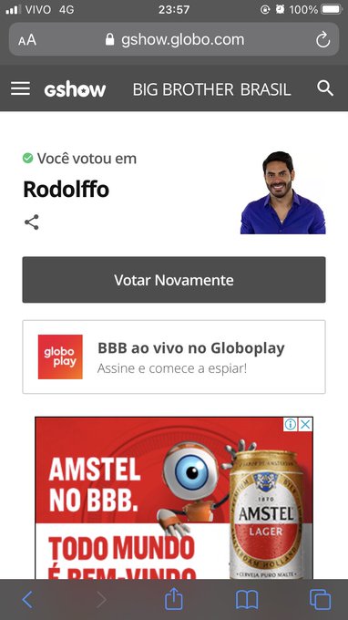J&aacute; vai tarde 😗✌🏻 #BBB21 #ForaRodolffo https://t.co/33poRfYawy<a href="/tag/bbb21"class="tags">#BBB21</a><a href="/tag/forarodolffo"class="tags">#ForaRodolffo</a>