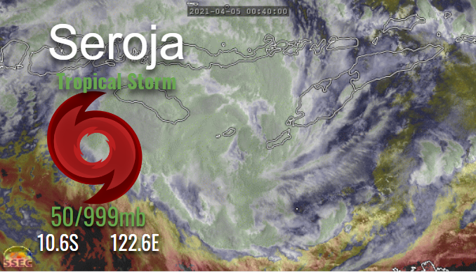 Parkerwx30's tweet photo. #Seroja continues to wreck havoc on East Timor and #majorflooding continues. Heavy rains will continue for the next 5-8 hours... #CycloneSeroja https://t.co/MZpQk4gfC0