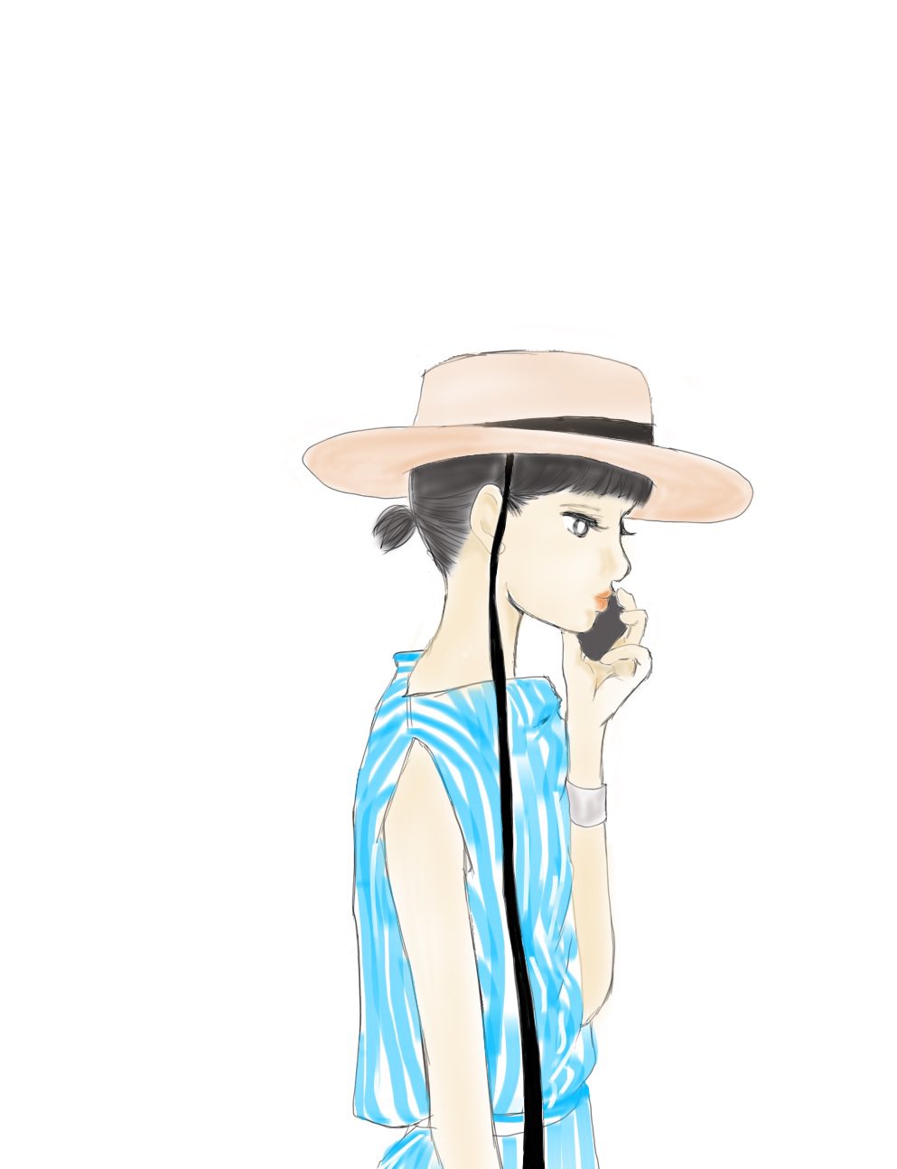 Hrm6 練習 女の子 Illustration Illustrator Drawing Painting Watercolor おしゃれイラスト ファッションイラスト ファッション イラスト Fashionillustration Fashionsketch お絵描き Applepencil 独学 模写 コーディネート 女の子