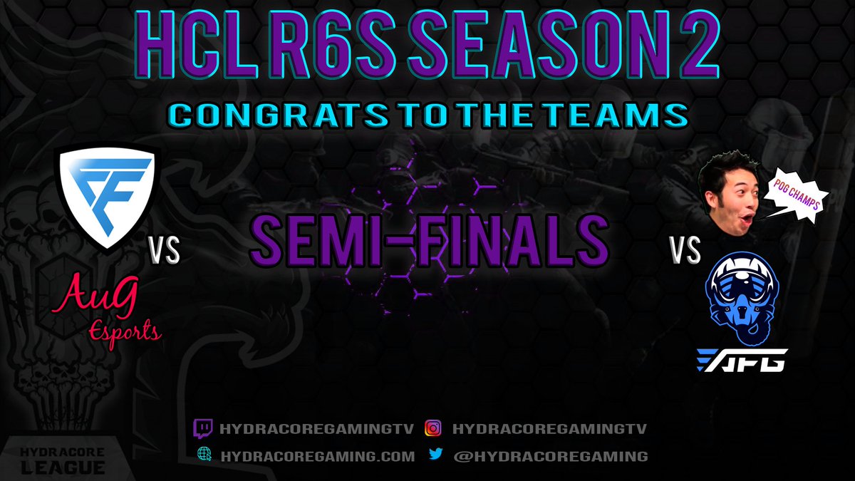 HydraCoreGaming's tweet photo. Technical issues aside (we apologize) the games were OUTSTANDING! Congrats to these four teams for moving onto the SEMI FINALS!! We are stoked for next weekend's events, get ready! #hypecore
Casters:
@Flairwing
@spillnvillnR6
Analyst:
@fleurnix_ https://t.co/n4Gum9ozgf