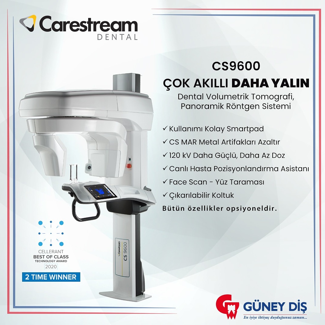 GuneyDis's tweet photo. CS 9600... Görüntülemede Lider Carestream Dental tarafından geliştirilmiş, en yeni teknolojiler ile donatılmış dental volumetrik tomografi ve panoramik rontgen cihazı; CS9600
#guneydis #carestream #cs9600
@guneydis @carestreamdental @edisdeposu https://t.co/gEocHccREI